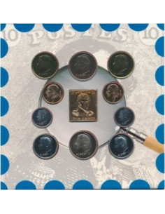 Awers monety Belgia Zestaw menniczy 1999 150lecie znaczków pocztowych 2