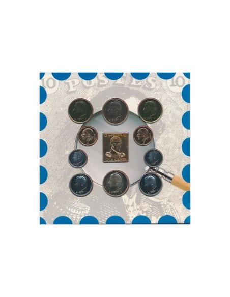 Rewers monety Belgia Zestaw menniczy 1999 150lecie znaczków pocztowych