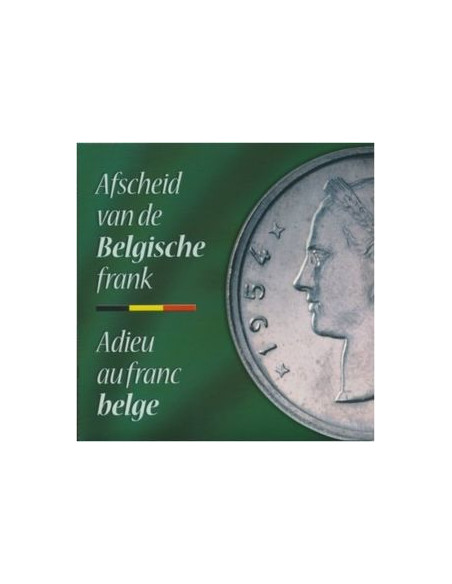 Awers monety Belgia Zestaw menniczy 2001 Pożegnanie z frankiem belgijskim
