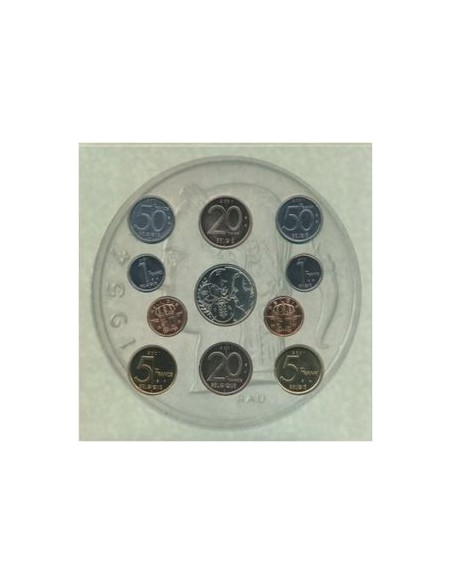 Rewers monety Belgia Zestaw menniczy 2001 Pożegnanie z frankiem belgijskim