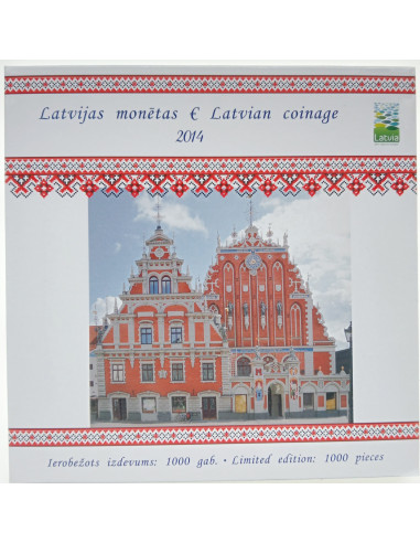 Awers monety Łotwa Różne euro zestaw 2014