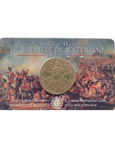 Awers monety 2 i 1/2 euro 2015 200 rocznica Bitwy pod Waterloo