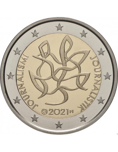 Awers monety Finlandia 2 euro 2021 Dziennikarstwo