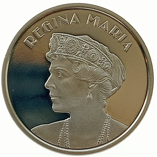 Awers monety Rumunia 50 Bani 2019 Królowa Maria Koburg
