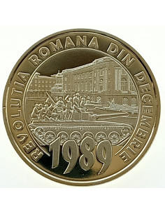 Awers monety Rumunia 50 Bani 2019 30. rocznica rewolucji w Rumunii w grudniu 1989 2