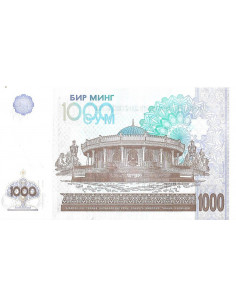 Przód banknotu Uzbekistan 1000 Som 2001 UNC 2