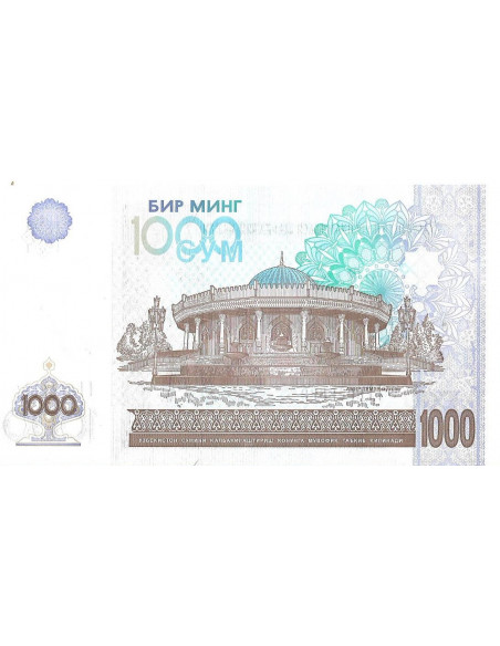 Tył banknotu Uzbekistan 1000 Som 2001 UNC