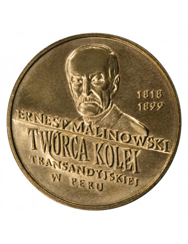 2 zł 1999 - Polscy podróżnicy i badacze: 100 rocznica śmierci Ernesta Malinowskiego (1818-1899)