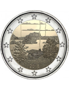 Awers monety Finlandia 2 euro 2018 Sauna fińska