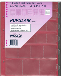 Arkusze na monety Importa 0816- 4 x 30 kieszeni (mix)