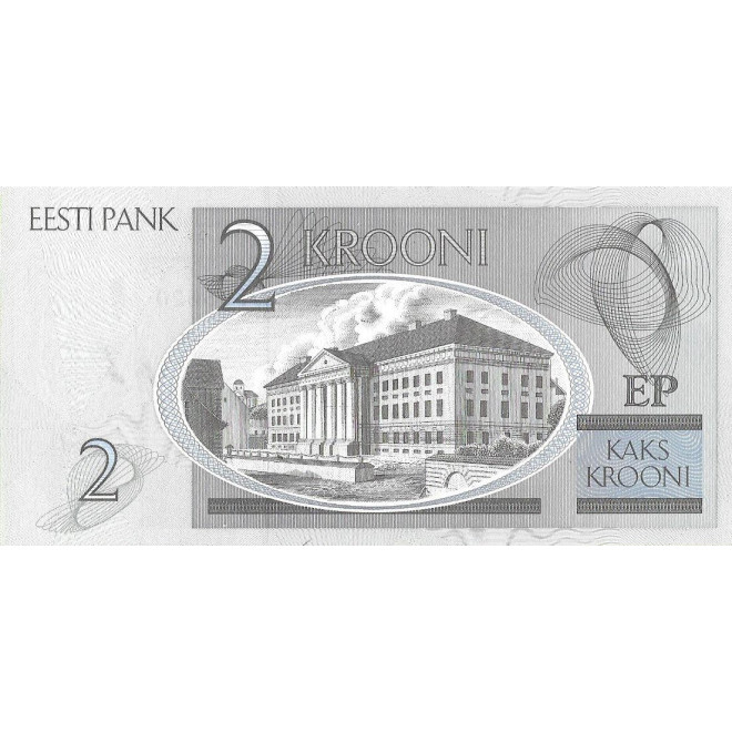 Tył banknotu Estonia 2 Korony 2006 UNC
