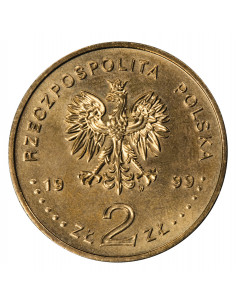 Awers monety 2 zł 1999 Polscy podróżnicy i badacze: 100 rocznica śmierci Ernesta Malinowskiego 18181899 2