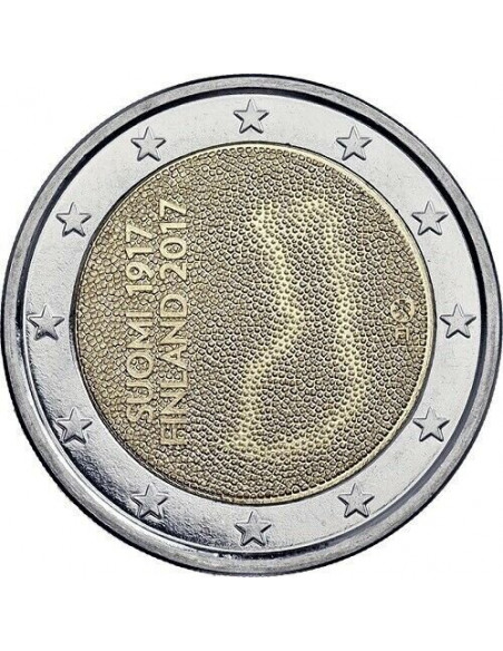 Awers monety Finlandia 2 euro 2017 100 lat niepodległości Finlandii