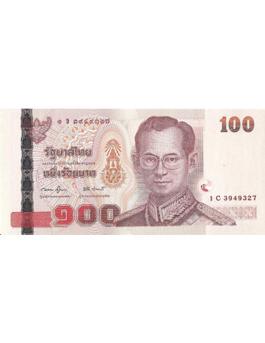 Przód banknotu Tajlandia 100 Baht 2005 UNC