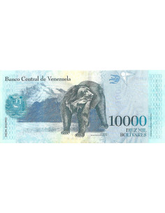 Przód banknotu Wenezuela 10 000 Bolivar 2017 UNC 2