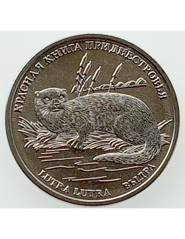 Awers monety Naddniestrze 1 Rubel 2018 Wydra zwyczajna