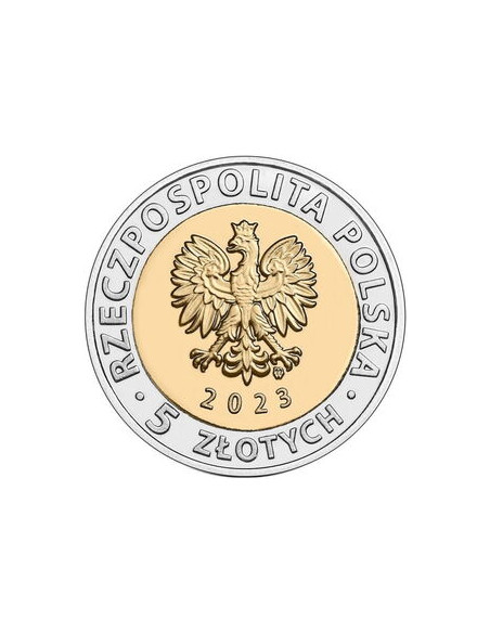 Rewers monety 5 zł 2023 Odkryj Polskę Kanał Mierzei Wiślanej