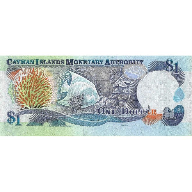 Tył banknotu Kajmany 1 Dolar 2006 UNC