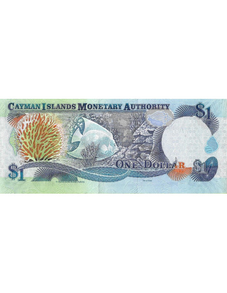 Tył banknotu Kajmany 1 Dolar 2006 UNC