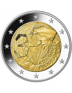 Awers monety Niemcy 2 euro 2022 35 lat programu Erasmus