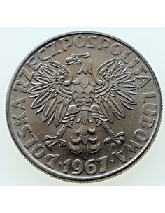 Awers monety 10 Złotych 1967 100 rocznica urodzin Maria Skłodowska Curie 2