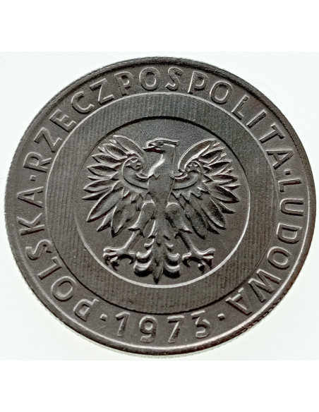 Awers monety 20 Złotych 1973