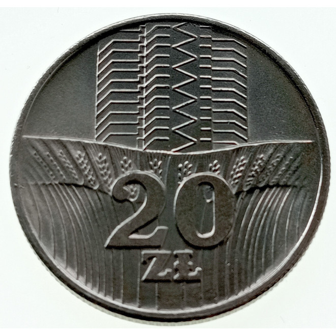 Rewers monety 20 Złotych 1973
