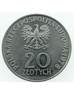 Awers monety 20 Złotych 1978 Pierwszy Polak w Kosmosie 2