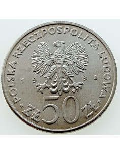 Awers monety 50 Złotych 1981 FAO 2