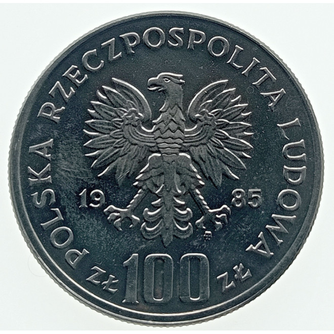 Rewers monety 100 Złotych 1985 Przemysław II