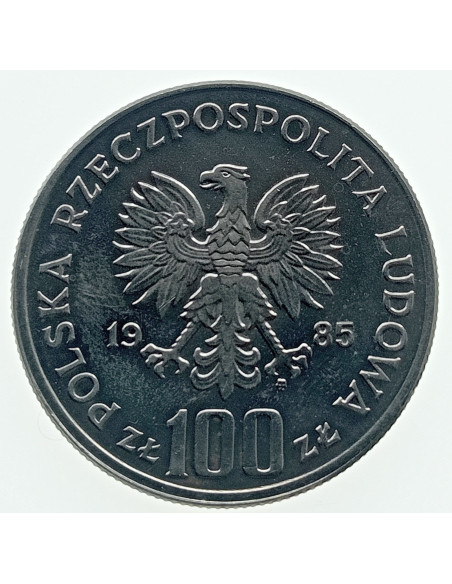 Rewers monety 100 Złotych 1985 Przemysław II