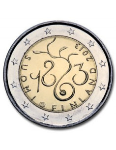 Awers monety Finlandia 2 euro 2013 150 rocznica pierwszej sesji parlamentarnej Finlandii