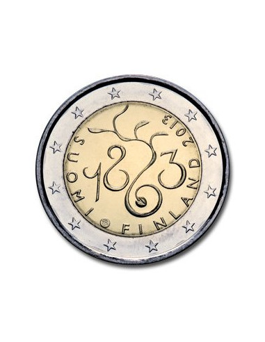 Awers monety 2 euro 2013 150 rocznica pierwszej sesji parlamentarnej Finlandii
