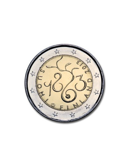 Awers monety Finlandia 2 euro 2013 150 rocznica pierwszej sesji parlamentarnej Finlandii