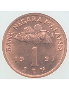 Awers monety Malezja 1 Sen 1997 2