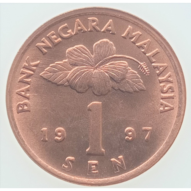 Rewers monety Malezja 1 Sen 1997