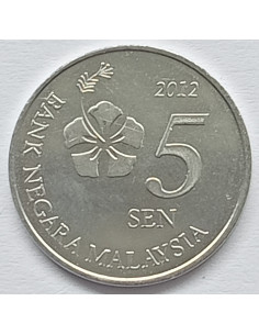Awers monety Malezja 5 Sen 2012