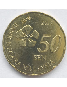 Awers monety Malezja 50 Sen 2012 2