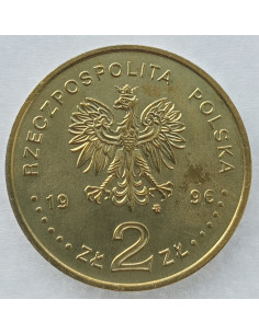Awers monety 2 zł 1996 Poczet królów i książąt polskich: Zygmunt II August 1548 1572 2