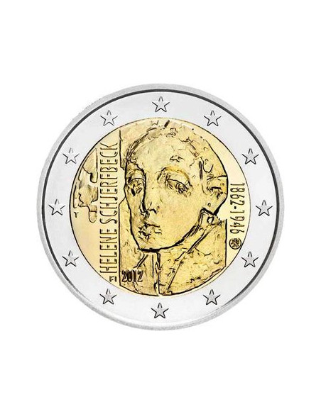 Awers monety Finlandia 2 euro 2012 150 rocznica urodzin Helene Schjerfbeck