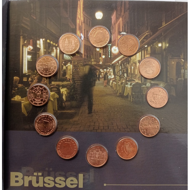 Rewers monety Różne euro zestaw 2002