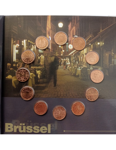 Rewers monety Różne euro zestaw 2002