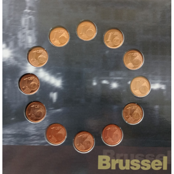 Rewers monety Różne euro zestaw 2002