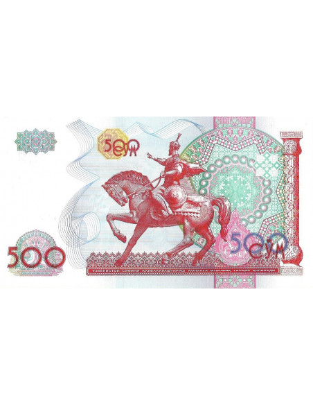 Tył banknotu Uzbekistan 500 Som 1999 UNC