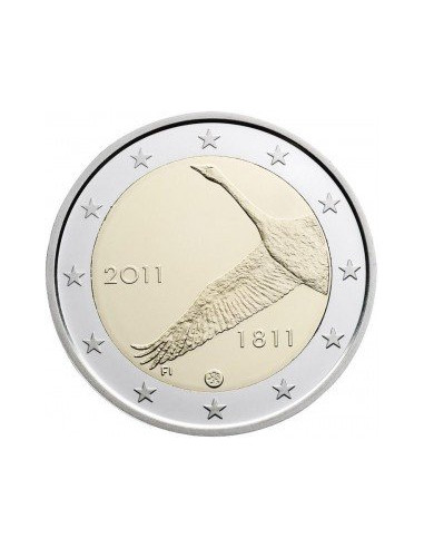 Awers monety 2 euro 2011 200lecie istnienia Banku Finlandii