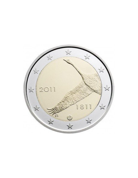 Awers monety Finlandia 2 euro 2011 200lecie istnienia Banku Finlandii