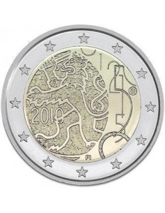 Awers monety Finlandia 2 euro 2010 150lecie wprowadzenia marek fińskich