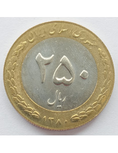 Awers monety Iran 250 Rial 2001 2