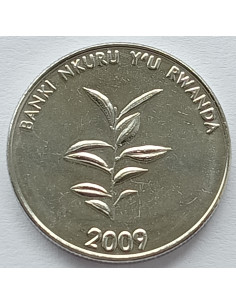 Awers monety Rwanda 20 Franków 2009