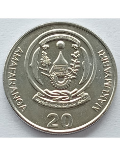 Awers monety Rwanda 20 Franków 2003 2